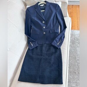 LOFT Navy Blue Women's Blazer and Navy Blue Skirt